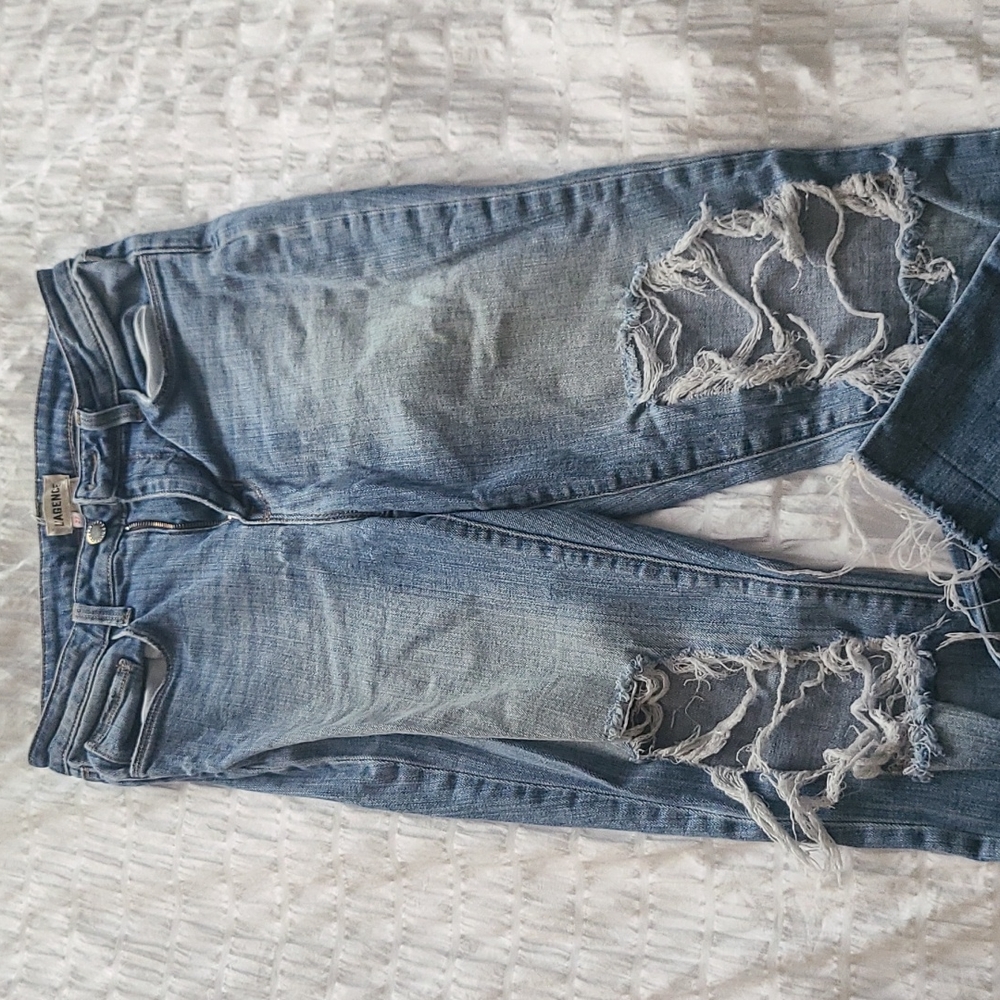 Distressed denim